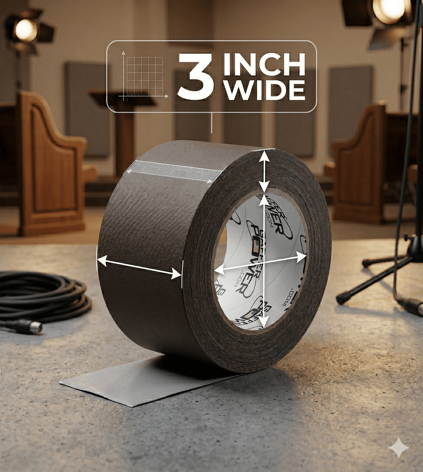 Gaffer Tape — Brown 3" x 30yd