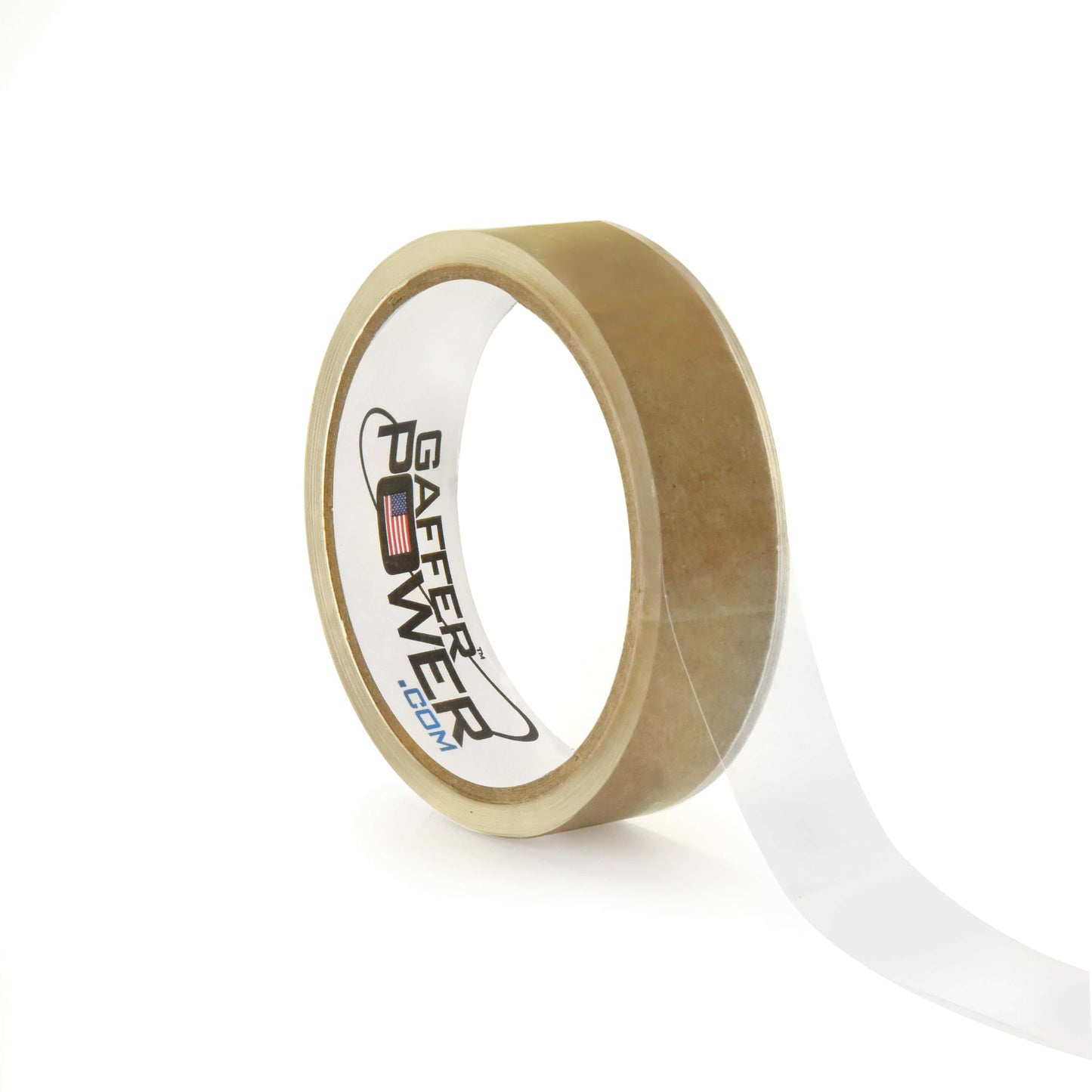Clear 1 inch bookbinding tape roll used for repairing book spines and reinforcing bindings
