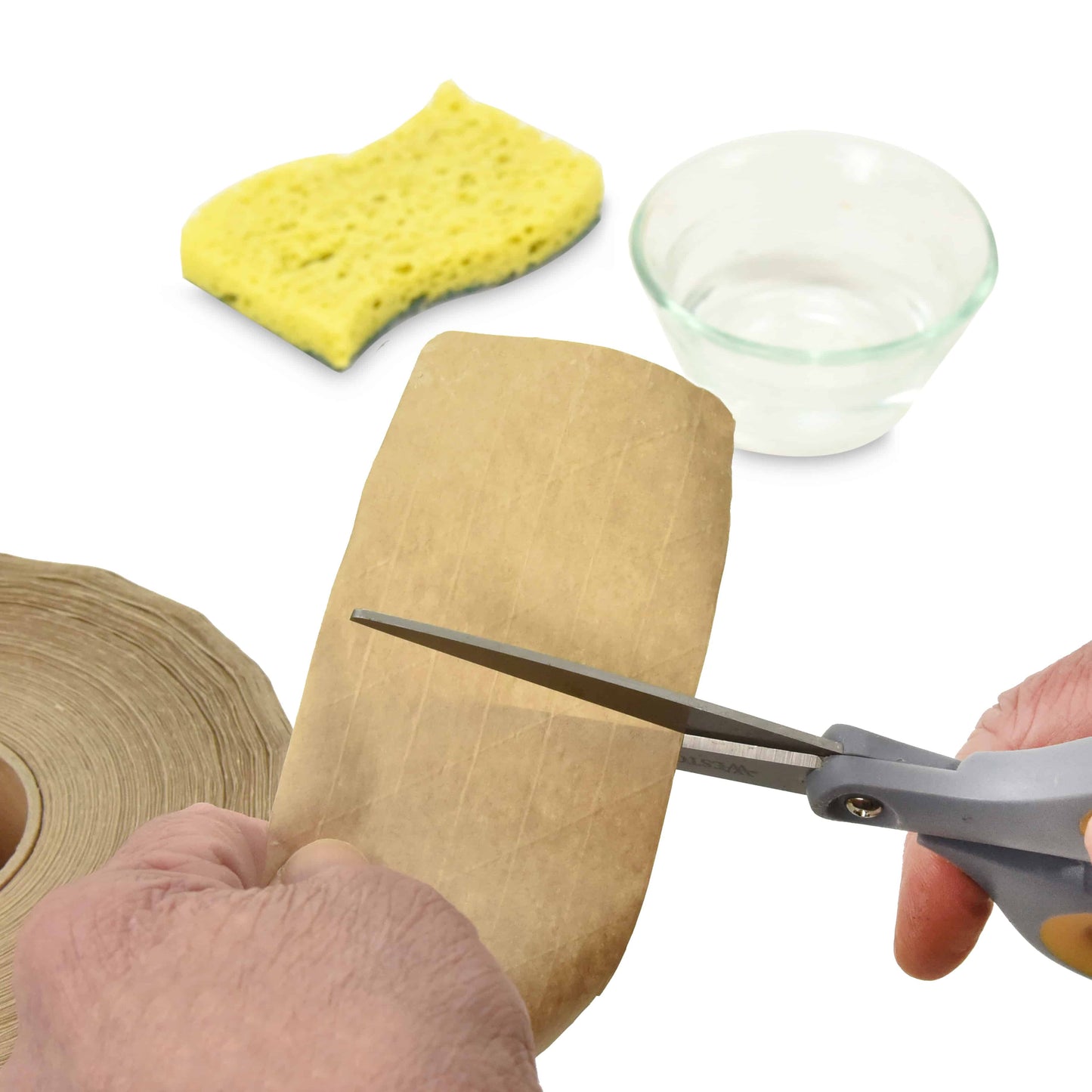 Reinforced Gummed Kraft Paper Packing Tape, 2.75 In x 375 Ft