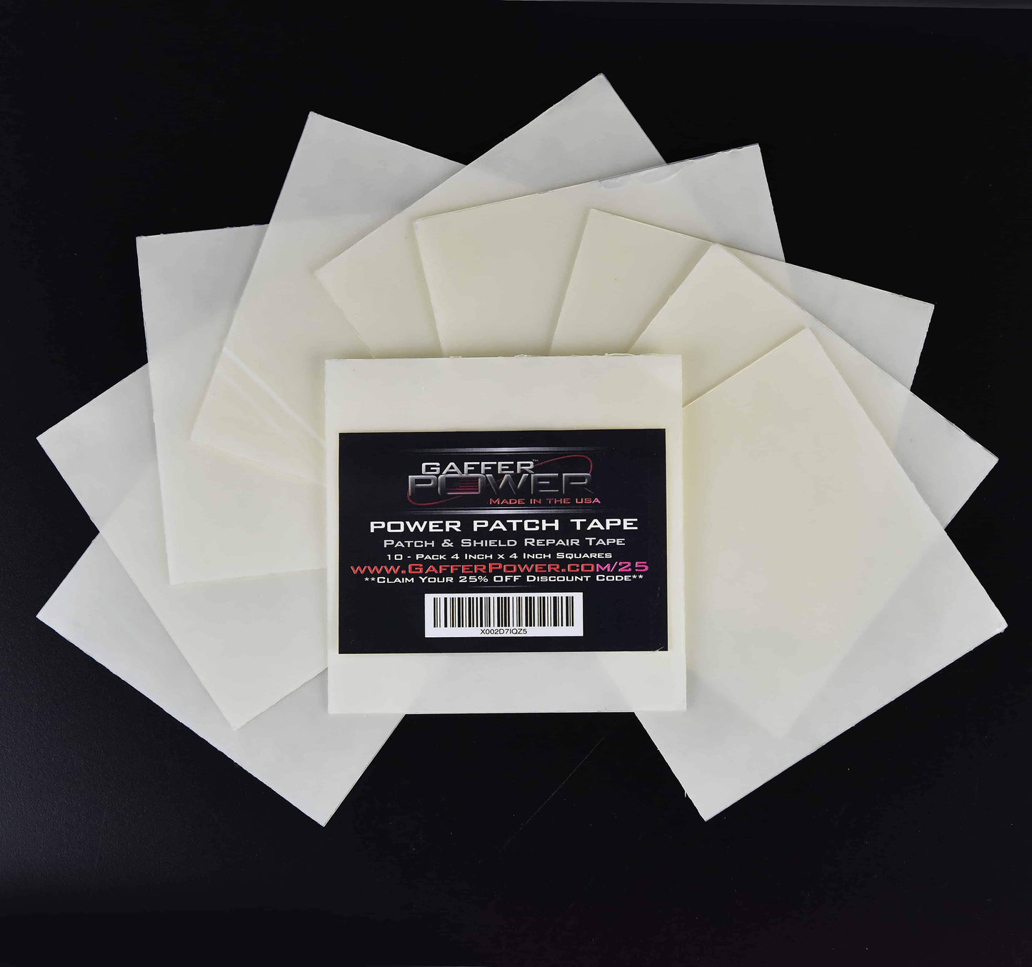 seal flex tape, gaffer power flex tape, patch tapes squares