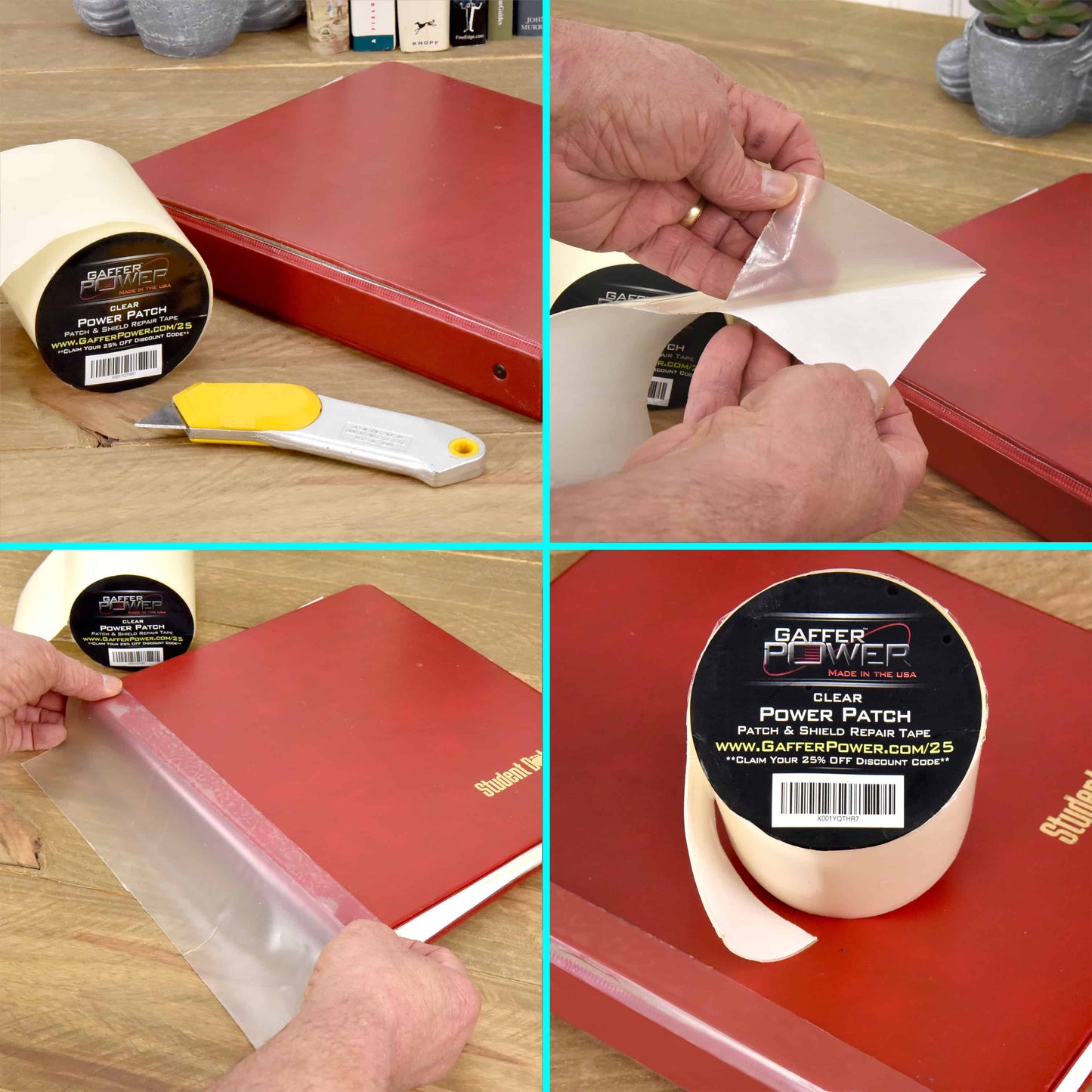 Patch & Shield Power Tape Clear - All Weather Patch Tape - 4" X 5 ft