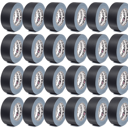 Gaffer Power Real USA Professional Grade Gaffer Tape, Made in The USA, Heavy Duty Gaffers Tape, Non-Reflective, Multipurpose. 2 Inches x 30 Yards, Black (Case of 24)