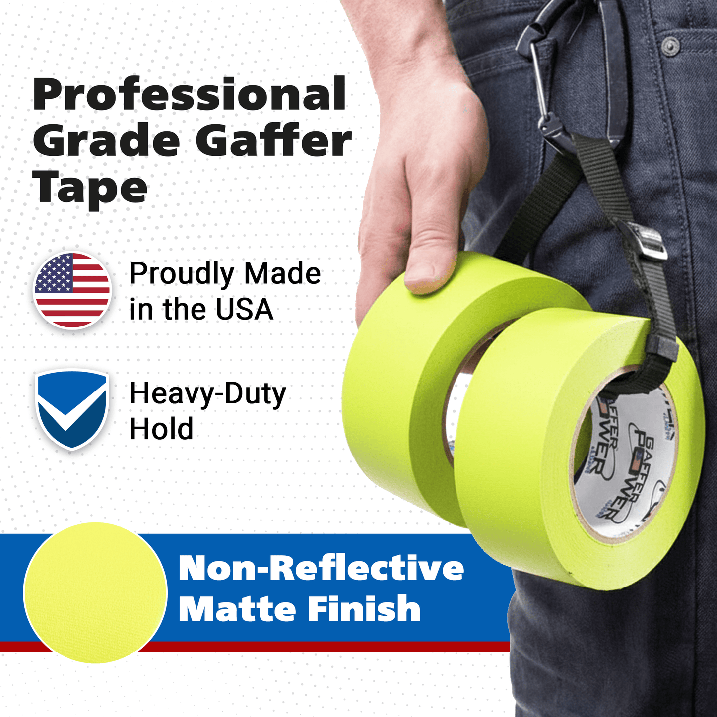 Gaffer Tape — Fluoro Yellow 2" x 30yd