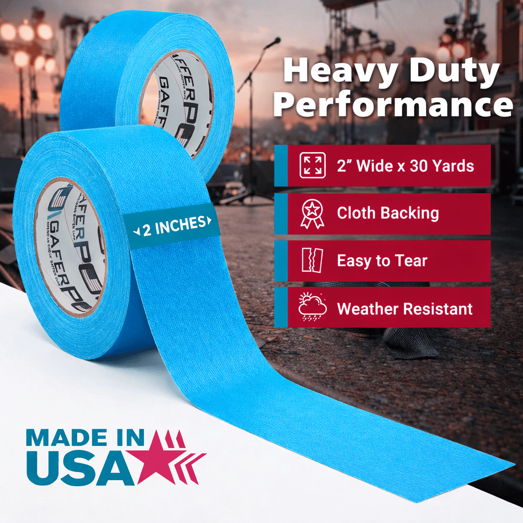 Gaffer Tape — Fluoro Blue 2" x 30yd