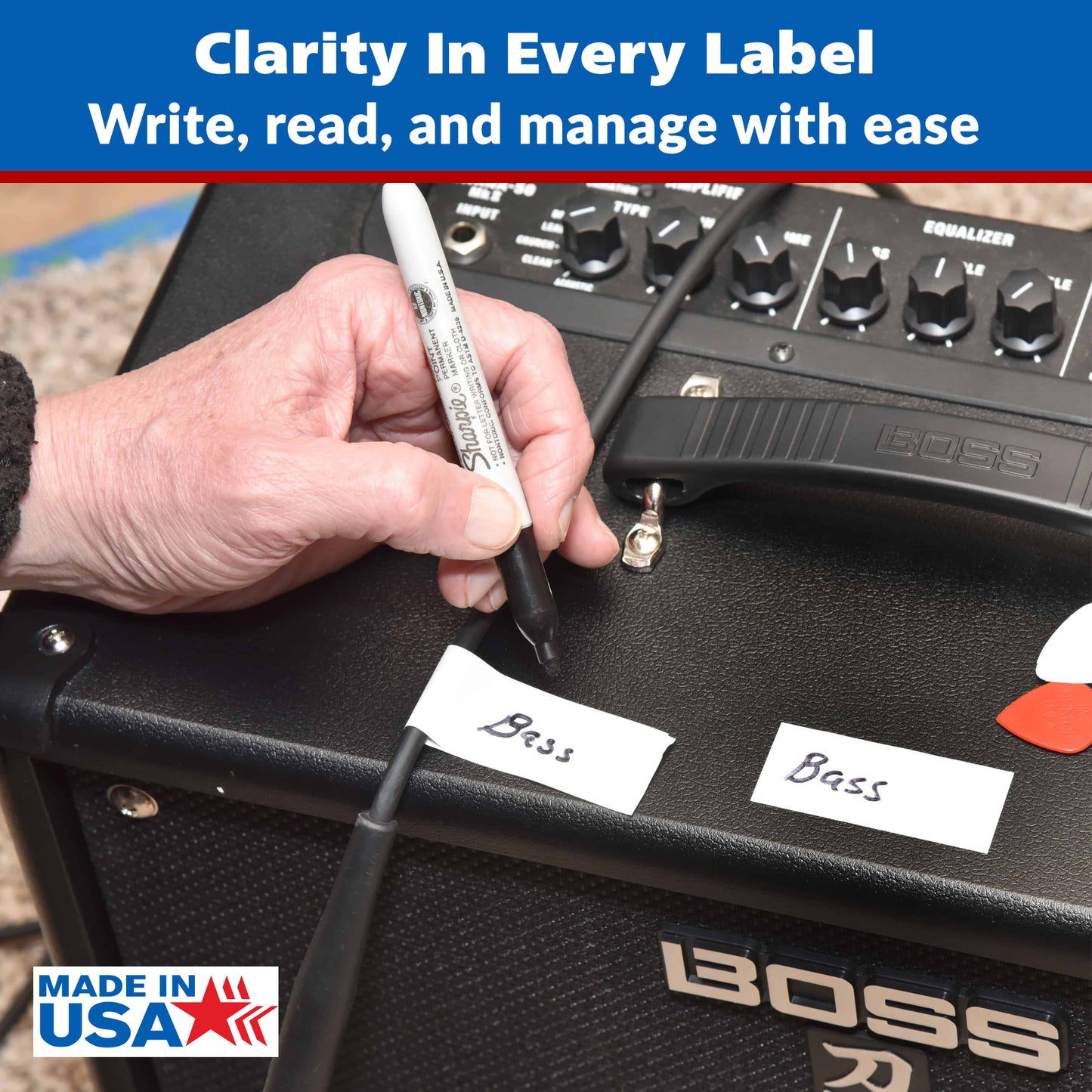 Console Labeling Tape, 1 Inch x 20 Yards