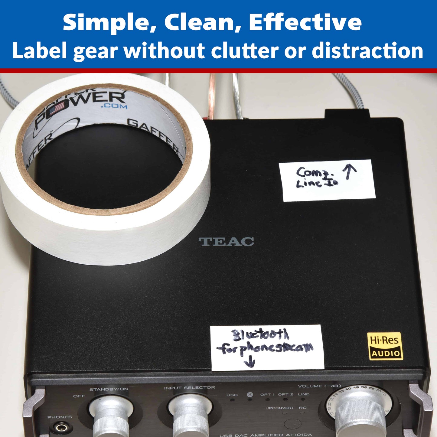 Console Labeling Tape, 1 Inch x 20 Yards