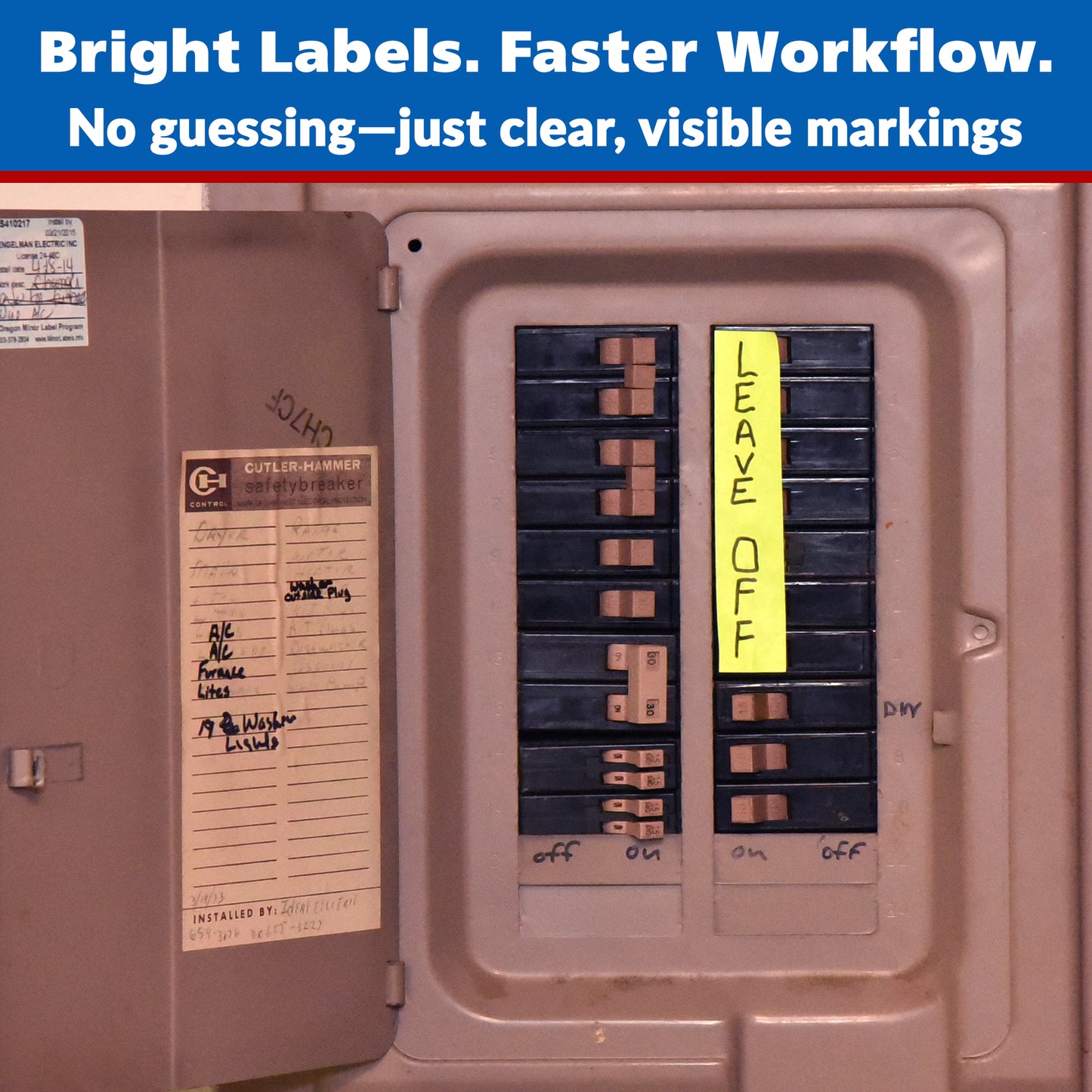 Console Labeling Tape, 1 Inch x 20 Yards