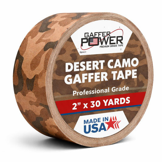 Gaffer Tape, 2 Inch x 25 Yards - Desert Tan Camouflage