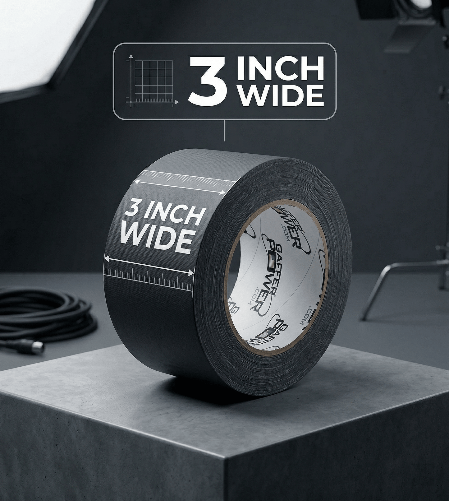 Gaffer Tape — Black 3" x 30yd