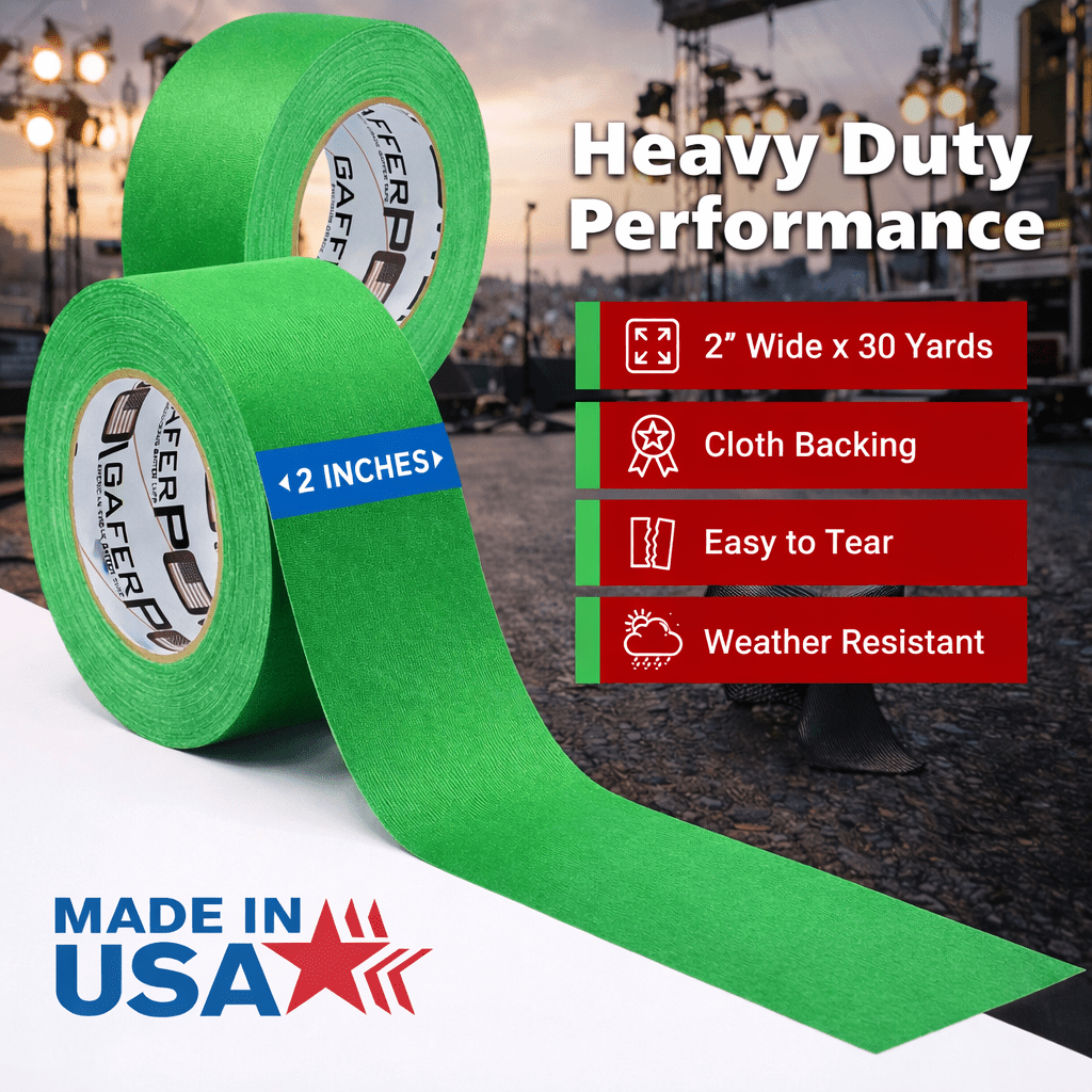 Gaffer Tape — Chroma Green 2" x 30yd