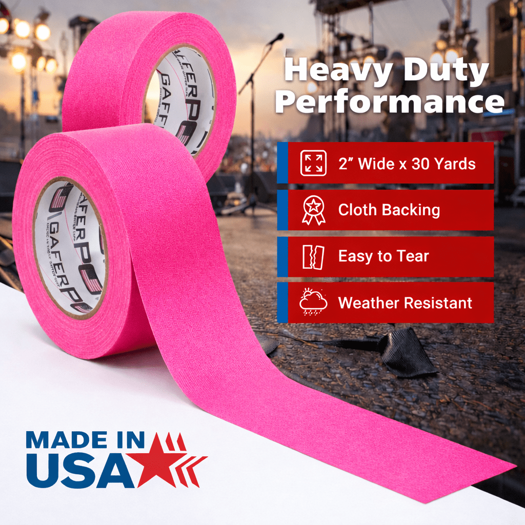 Gaffer Tape — Fluoro Pink 2" x 30yd