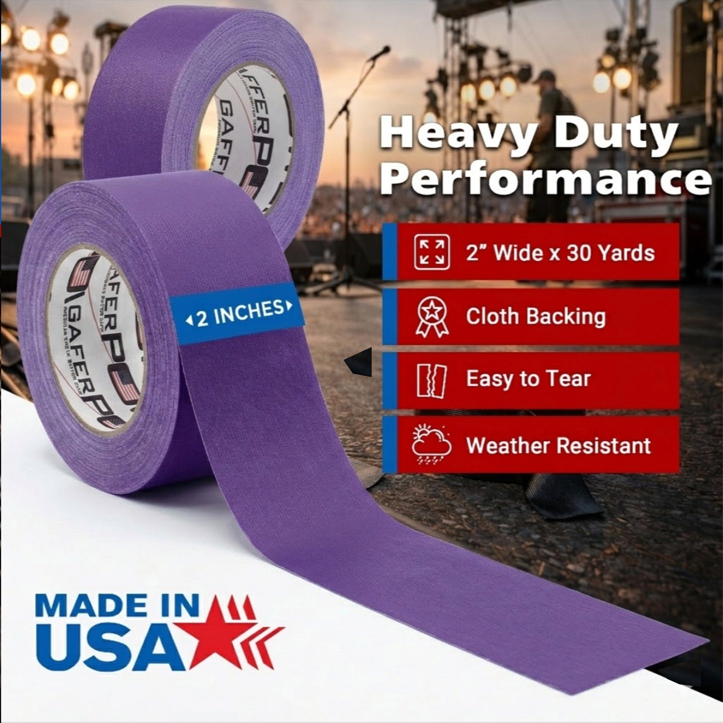 Gaffer Tape — Purple 2" x 30yd
