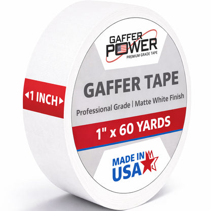 Gaffer Tape, 1 Inch x 55 Yards - White