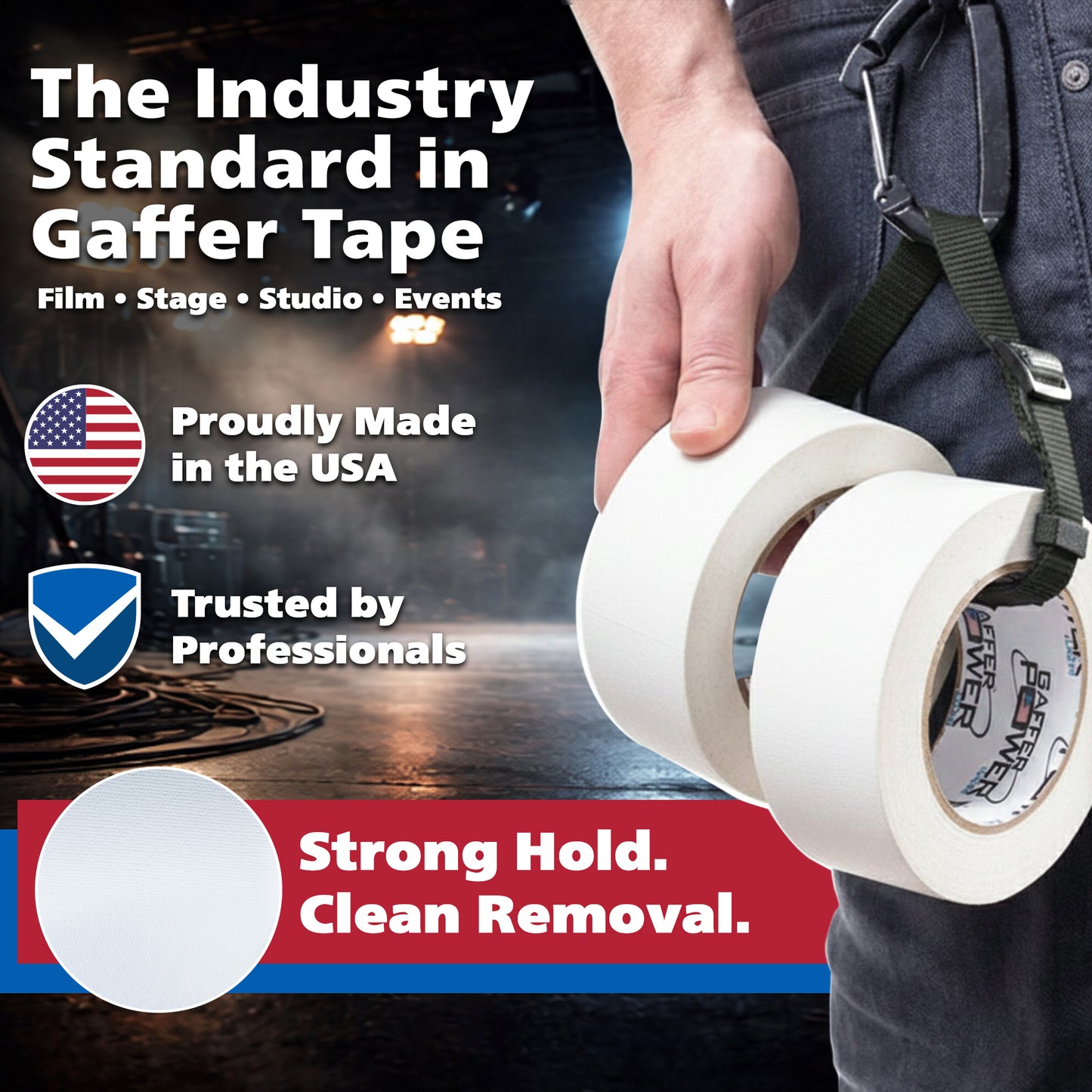 Gaffer Tape, 2 Inch x 30 Yards - White