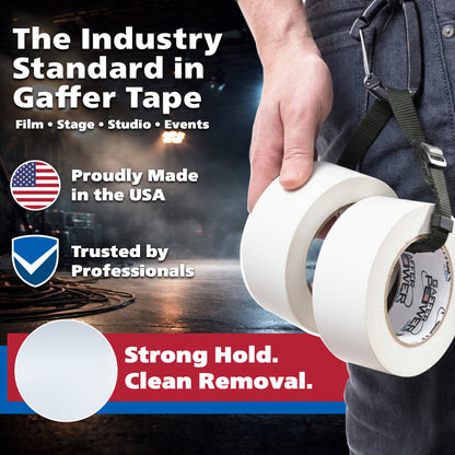 Gaffer Tape, 2 Inch x 30 Yards - White