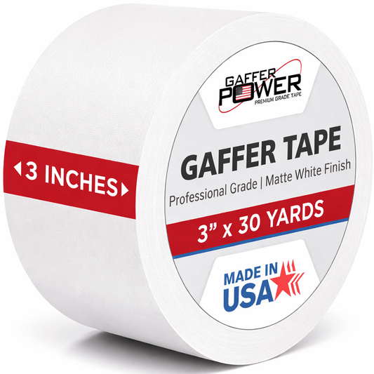 Gaffer Tape, 3 Inch x 30 Yards - White