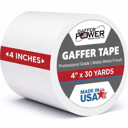 Gaffer Tape, 4 Inch x 30 Yards - White
