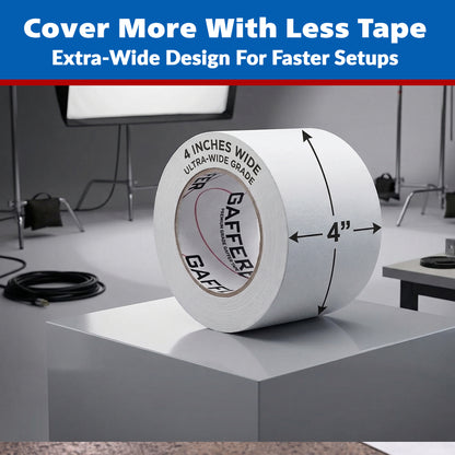 Gaffer Tape — White 4" x 30yd