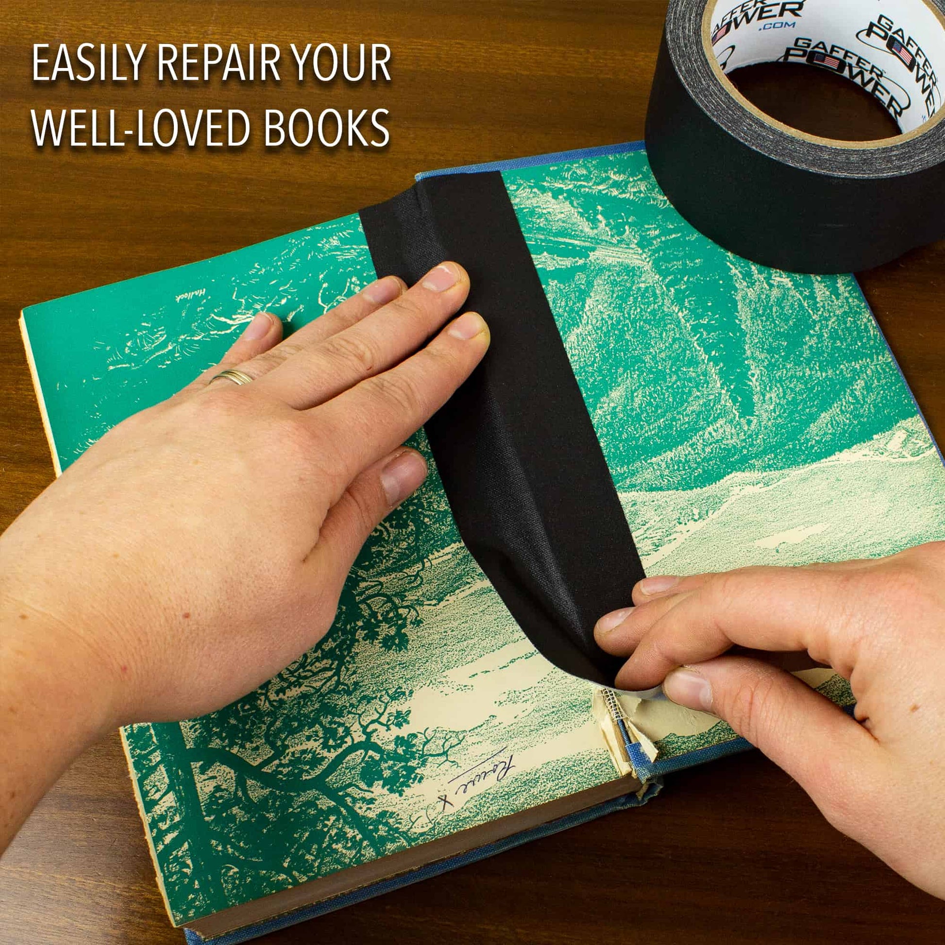 Black Fabric Book Repair Tape, Binding101
