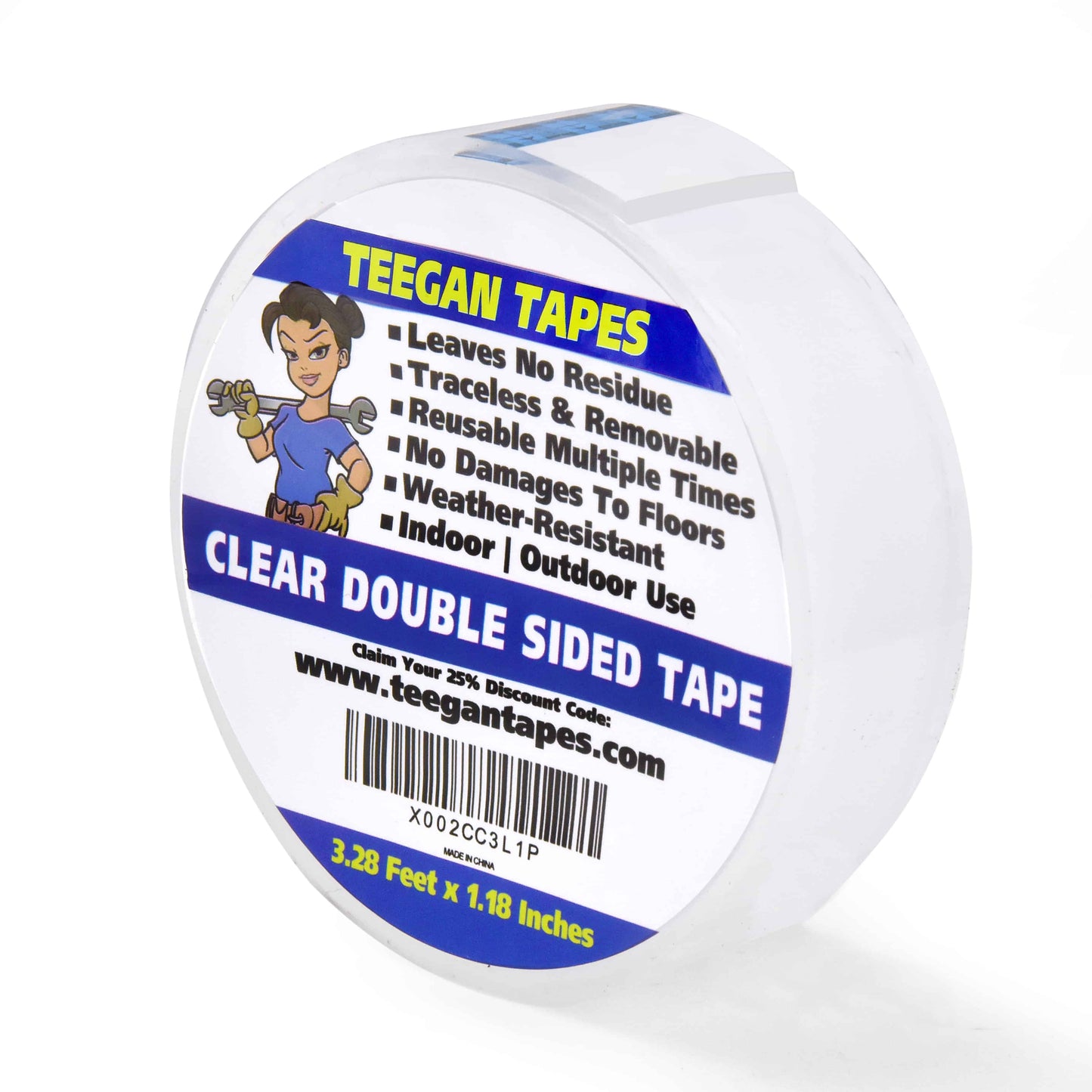 Double Sided Nano Tape, Heavy Duty Tape, Adhesive Removable Multi-Purpose  Tape, Outdoor Indoor, Sticky Tape, Retail and Office Use, Clear Tape, Multi